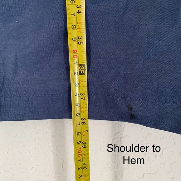 J Crew Trench Coat Men M Blue Authentic Outerwear Buttons Pockets Preppy Outdoor - Picture 8 of 11